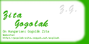 zita gogolak business card
